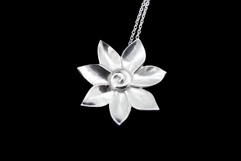 Starflower Silver pendant in sterling silver by Susan Ohrn