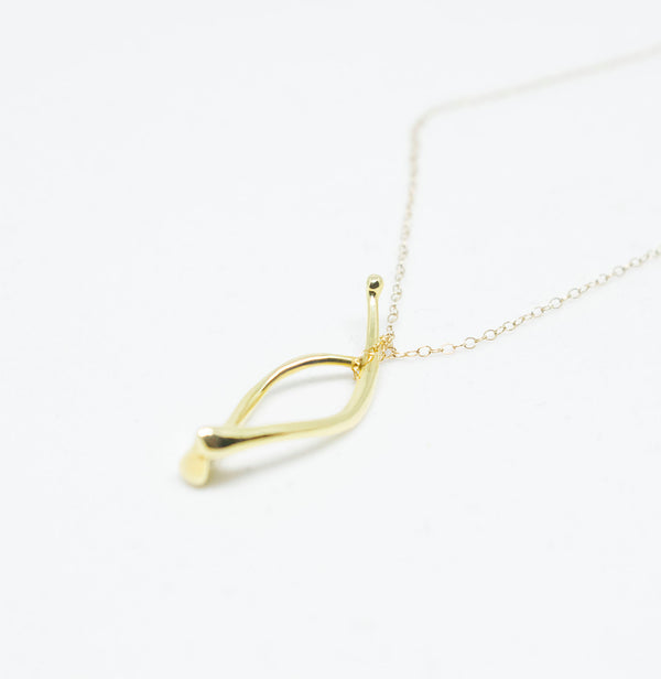 Lucia Necklace, 18k Gold, 32mm