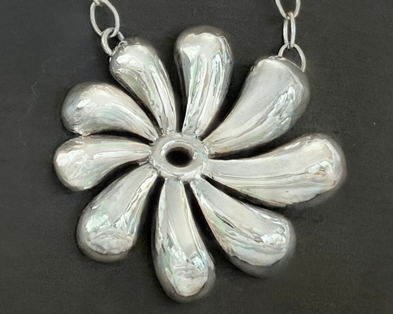 Daisy Pendant, Sterling Silver, Gifts for Her, Moondaisy